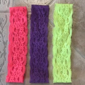 🔥Never Worn🔥Girls lace headband trio